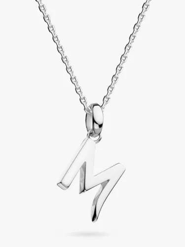 Kit Heath Skript Collection Signature Initial Pendant Necklace, Silver - M - Female
