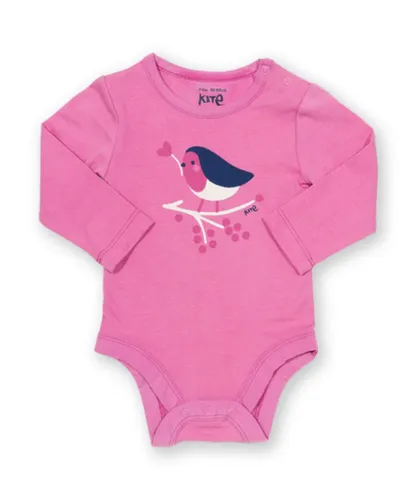 Kite Clothing Baby Girl Bonnie Robin Bodysuit - Pink cotton