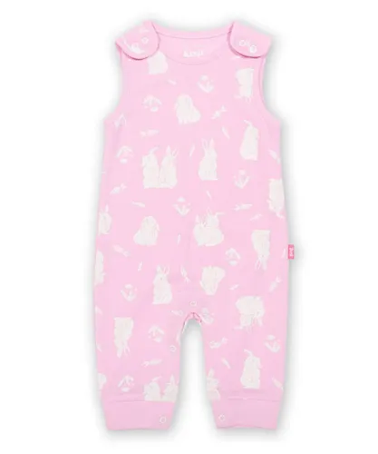 Kite Clothing Baby Girl Bun Bun Dungarees - Pink Cotton