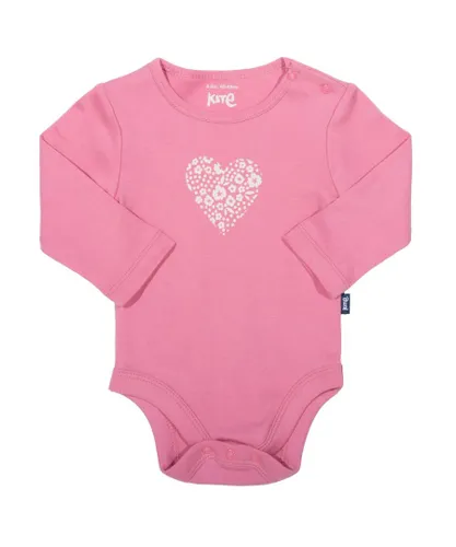 Kite Clothing Baby Girl Ditsy Heart Bodysuit - Pink cotton