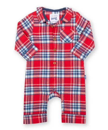 Kite Clothing Baby Unisex Plaid Romper - Red Cotton