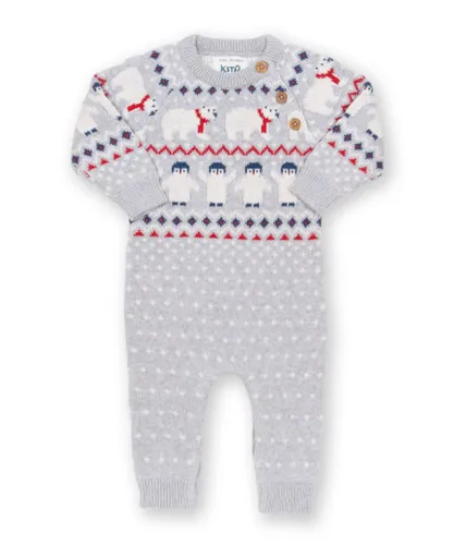Kite Clothing Baby Unisex Polar Pals Knit Romper - Grey