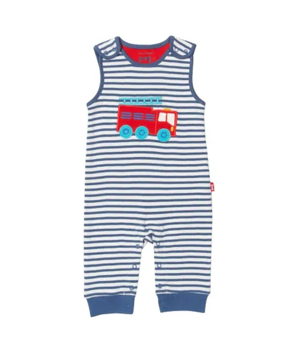 Kite Clothing Baby Unisex Rescue Dungarees - Navy cotton