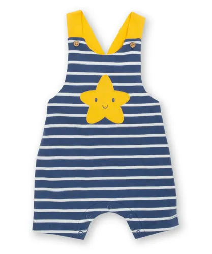 Kite Clothing Baby Unisex Sea Star Dungarees - Navy Cotton