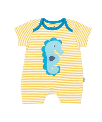 Kite Clothing Baby Unisex Seahorse Romper - Yellow Cotton