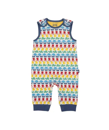 Kite Clothing Baby Unisex Splash Stripe Dungarees - Multicolour cotton