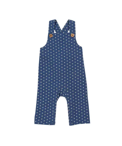 Kite Clothing Baby Unisex Star Dungarees - Navy cotton