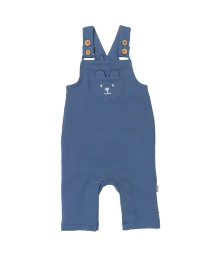 Kite Clothing Baby Unisex Teddy Dungarees - Navy cotton