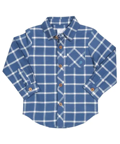 Kite Clothing Boys Classic Plaid Shirt - Navy Cotton