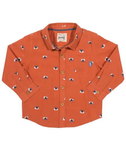 Kite Clothing Boys Foxy Shirt - Orange Cotton