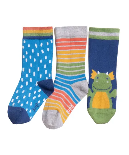 Kite Clothing Boys Little Dragon Socks - Multicolour Cotton