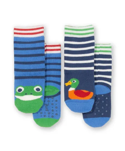 Kite Clothing Boys Pond Life Grippy Socks - Multicolour Cotton