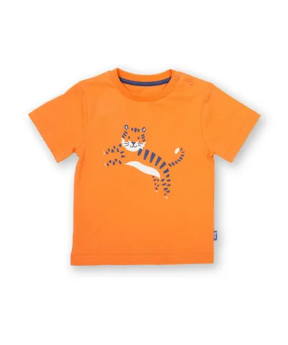 Kite Clothing Boys Terrific Tiger T-Shirt - Orange Cotton