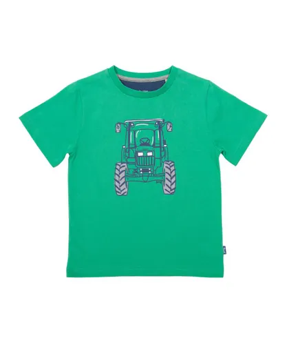 Kite Clothing Boys Tractor Time T-Shirt - Green Cotton