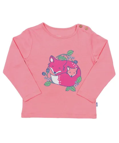 Kite Clothing Girls Animal Ramble T-Shirt - Pink Cotton