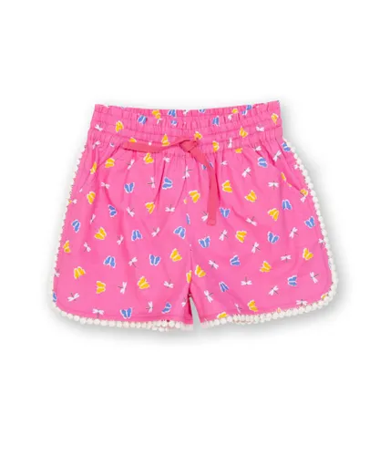 Kite Clothing Girls Butterfly Shorts - Pink Cotton