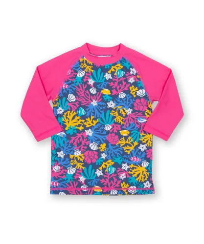 Kite Clothing Girls Coral Reef Rash Vest - Multicolour Nylon