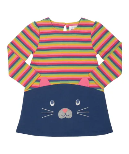 Kite Clothing Girls Cute Cat Dress - Multicolour