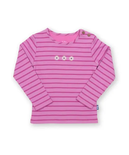 Kite Clothing Girls Daisy Stripy Top - Pink