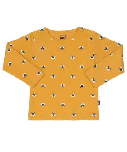 Kite Clothing Girls Foxy T-Shirt - Yellow Organic Cotton