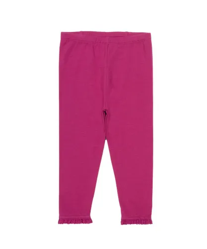 Kite Clothing Girls Frill Leggings - Pink Cotton