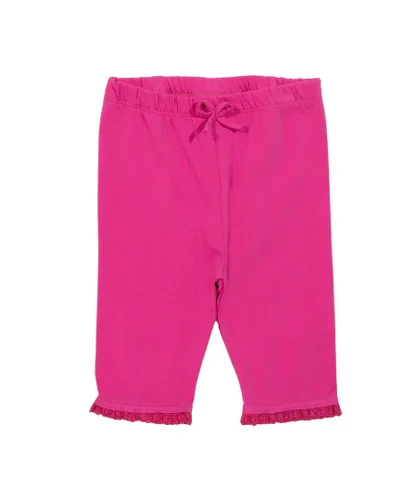 Kite Clothing Girls Frill Pedal Pushers - Pink Cotton