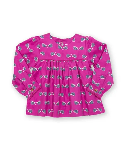 Kite Clothing Girls Hedgehog Heart Blouse - Pink