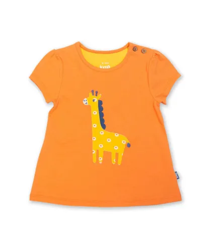 Kite Clothing Girls Jolly Giraffe Tunic - Orange Cotton