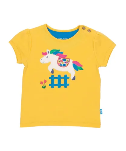 Kite Clothing Girls Little Pony T-Shirt - Yellow Cotton