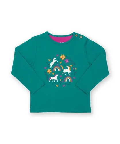 Kite Clothing Girls Magical Forest T-Shirt - Green Organic Cotton