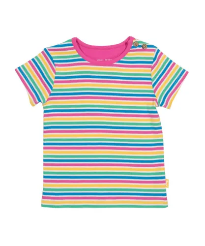 Kite Clothing Girls Mini Bright Stripe T-Shirt - Multicolour Cotton