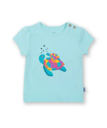 Kite Clothing Girls Mumma Turtle T-Shirt - Blue Cotton