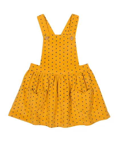 Kite Clothing Girls Polka Heart Pinafore - Yellow