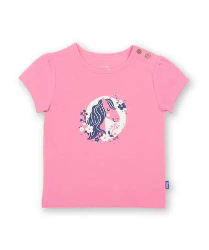 Kite Clothing Girls Pretty Pony T-Shirt - Pink Cotton