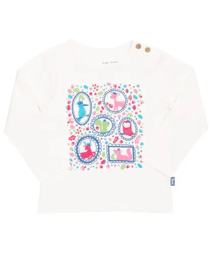 Kite Clothing Girls Queen'S House T-Shirt - Cream Organic Cotton