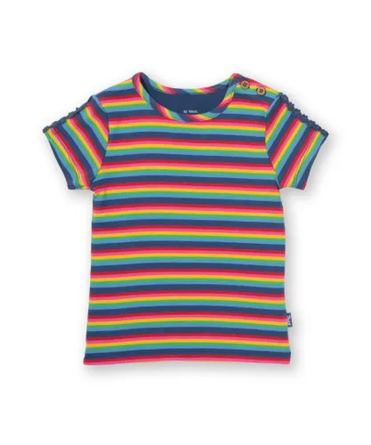 Kite Clothing Girls Rainbow Daisy T-Shirt - Multicolour Cotton
