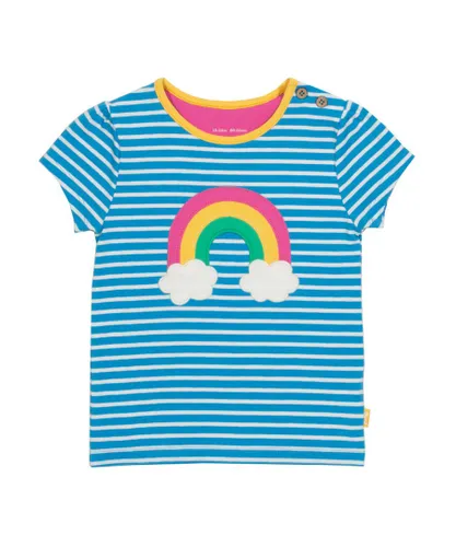 Kite Clothing Girls Rainbow T-Shirt - Blue Cotton