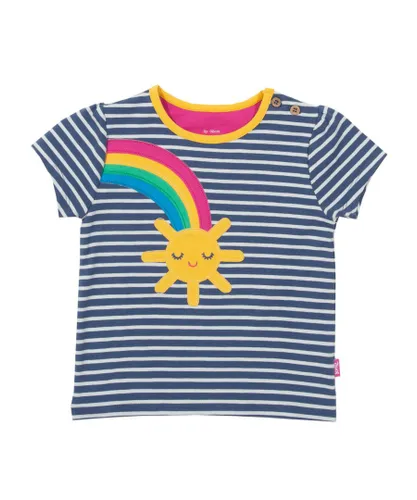 Kite Clothing Girls Sunshine T-Shirt - Navy Cotton