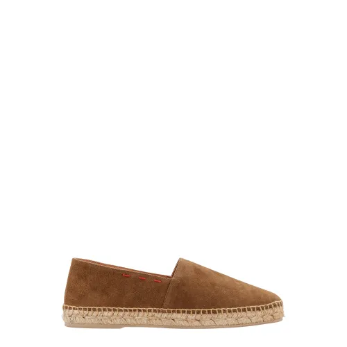Kiton , Brown Suede Espadrilles with Iconic Stitchings ,Brown male, Sizes: