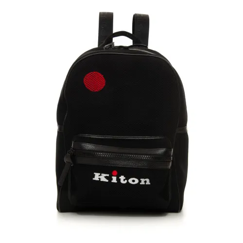 Kiton , Canvas Backpack ,Black male, Sizes: ONE SIZE