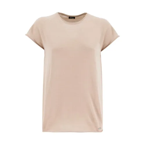 Kiton , Cashmere Silk Blend Crew Neck T-shirt ,Beige female, Sizes:
