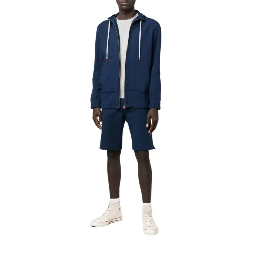Kiton , Men`s Hooded Track Suit - Upgrade Your Fitness Wardrobe ,Blue male, Sizes: