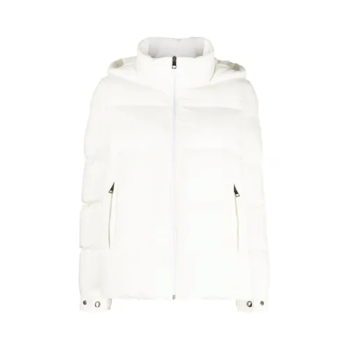 Kiton , Quilted Hooded Jacket ,White female, Sizes: