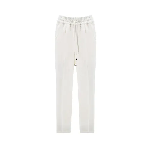 Kiton , Silk Track Pants ,White female, Sizes: