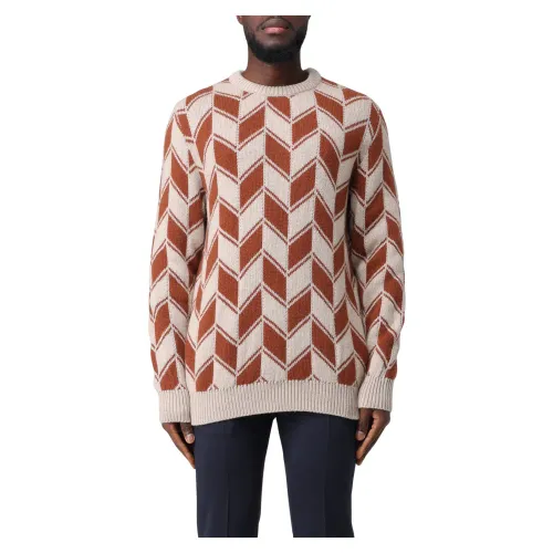 Kiton , Stylish Sweaters ,Beige male, Sizes: