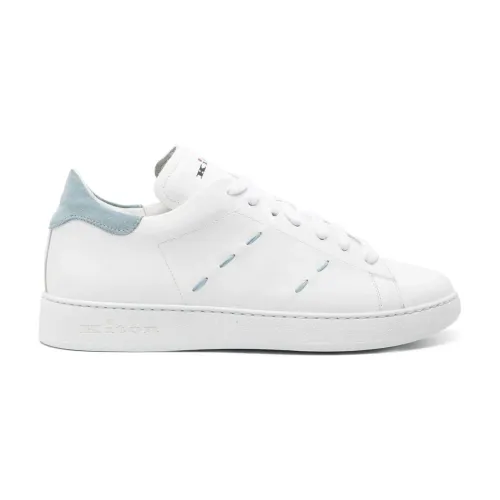 Kiton , White Sneakers with Decorative Stitching ,White male, Sizes: