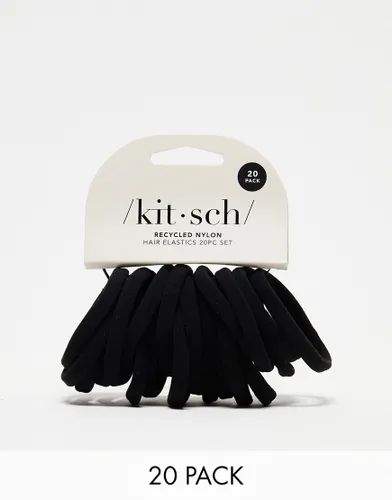 Kitsch Nylon Elastics 20pc set - Black