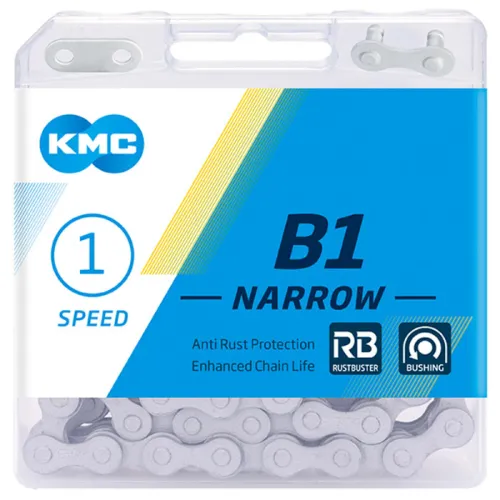 Kmc Single Speed Bike Chain B1 NaRRow Silver 112 Links
