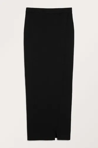 Knit maxi tube skirt - Black