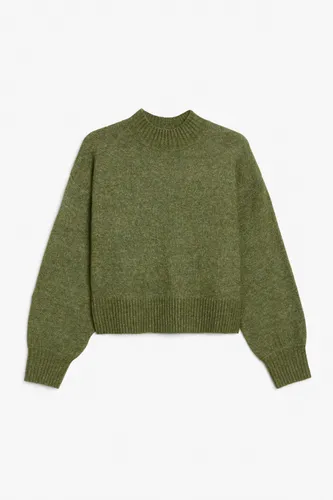 Knitted turtleneck sweater - Green